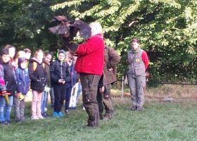 Die Viertklässler der PGS bei den Waldspielen im Burgauer Wald
